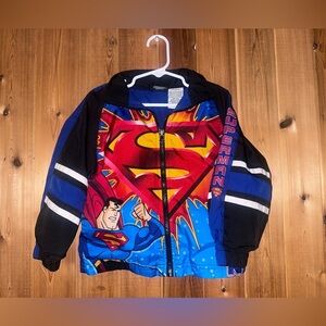 Vintage 2004 Warner Bros Superman Boys Windbreaker Size 4